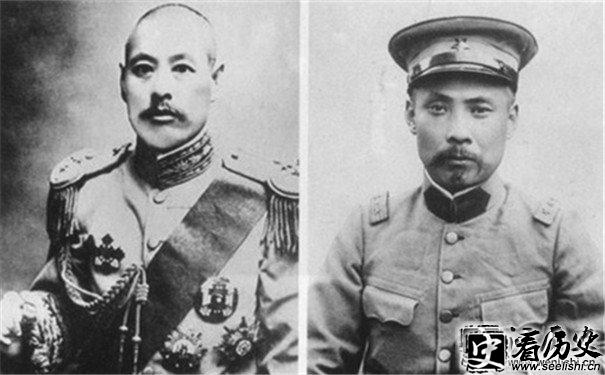 吴佩孚(左)和段祺瑞(右)照片