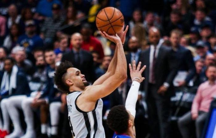 隔扣米尔萨普+关键抢断,马刺力克掘金!他功不可没