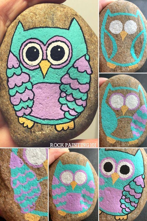 幼儿园手工作业:简单的石头画大全,教宝宝将石头玩出各种花样!