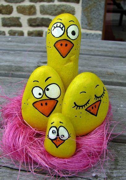 幼儿园手工作业:简单的石头画大全,教宝宝将石头玩出各种花样!