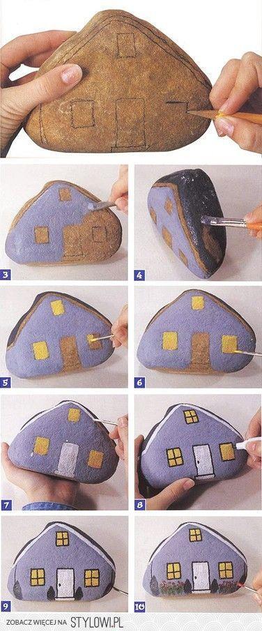 幼儿园手工作业:简单的石头画大全,教宝宝将石头玩出各种花样!