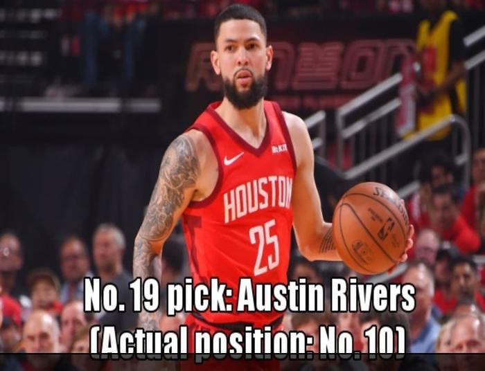 美媒重排12年选秀前30顺位：小里弗斯第19位，三冠王成探花