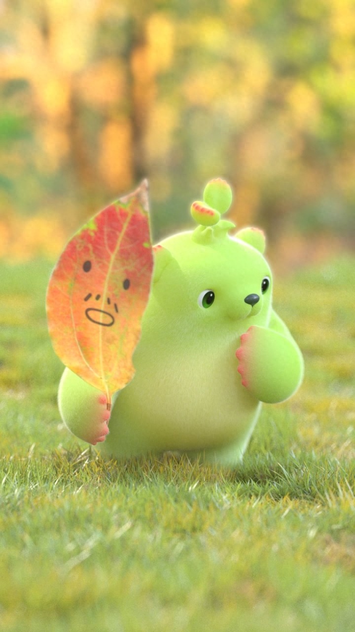 很火的一个动画系列手机壁纸「萌芽熊」上集