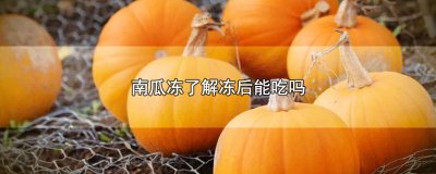 ​南瓜冻了解冻后能吃吗